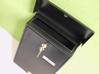Briefkasten schwarz aus Metall Frankfurt 861 inkl. 2 Schlüssel Neu