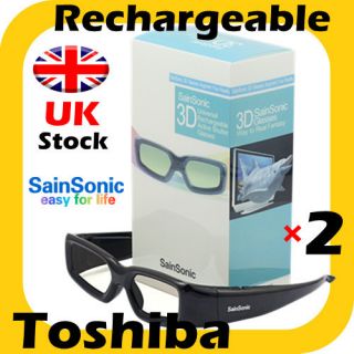 2X SainSonic for Toshiba 40TL868B 46TL868B TV 3D Active Rechargeable