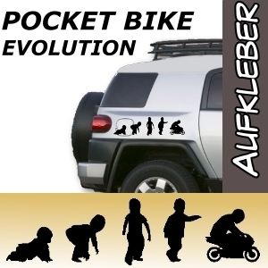 Auto Aufkleber Pocketbike Minibike Evolution Pocket