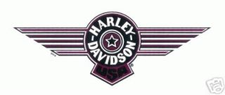 Harley Davidson Aufkkleber 26x10cm Fat Boy Tank Logo Schwarz Rot Black