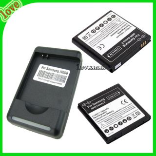 2x 1500mAh Battery + Charger For Samsung i9000 Galaxy S i9088 EPIC 4G