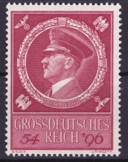 Briefmarke Deutsches Reich DR   Mi 887   55. Geburtstag Adolf Hitler