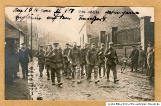 AK 1. WK Feldpost IR 180 Abtransport englischer Gefangener 1916