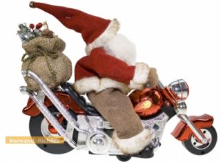 Weihnachtsmann Santaclaus Nikolaus auf Motorrad mit Sound