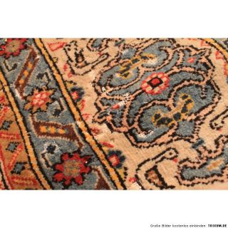 Antik Handgeknüpfter Perser Palast Teppich Felder Ghom Iran