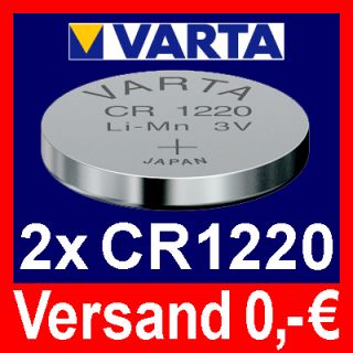2x CR1220 Lithium Knopfzelle 3V CR 1220 VARTA lose°