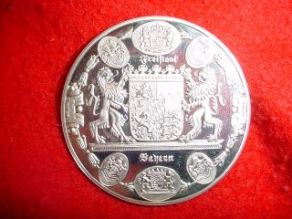 1003 SILBER 999 Medaille 34,3g Barock 1983 Patrona Bavariae Löwe