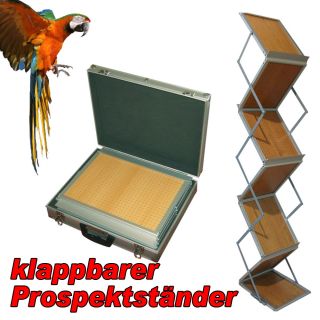 Prospektständer faltbar 6x für A4 / Broschürenhalter / beidseitig