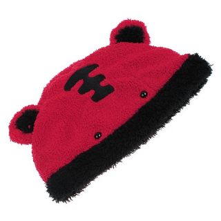 Stylish Lovely Soft Warm Red Cartoon Tiger Velveteen Cap Hat for