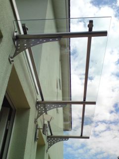 Vordach Überdach Glasvordach Edelstahl inkl.Montage NEU 1800x900mm