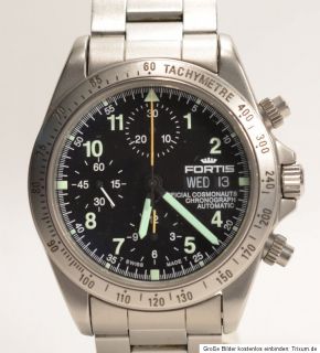 FORTIS OFFICIALS COSMONAUTS CHRONOGRAPH HERRENUHR AUTOMATIC in STAHL