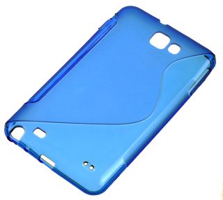 Line Silikon Case BLAU für Samsung Galaxy Note N7000 Tasche