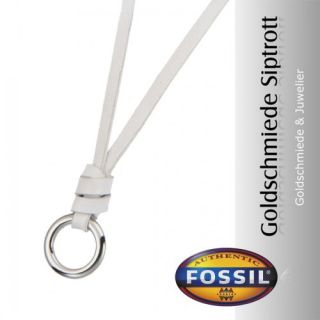 FOSSIL Charm Collier JF83455 Charms, JF 83455, Leder weiß