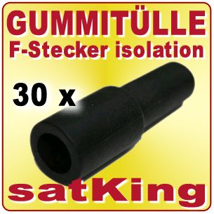 30x Gummitülle / Isolierkappe für F Stecker Wetterschutzhülle