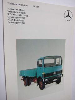 Mercedes Prospekt NFZ Typenblatt des LP 913   12/1982