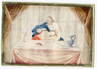 Heiligenbild Andachtsbild Santini 1795 18. Jahrhundert Jesus Jünger