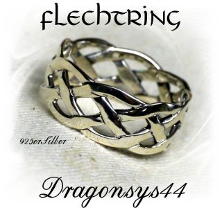 zauberhafter keltischer Knotenmuster Ring 925Silber Knotwork Kelten