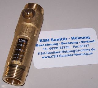 Durchflussmesser Klemmverschraubung 22mm 8 28l/min