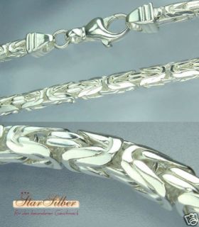 925 Silber Königskette vierkant abgerundet 5 mm 60 cm