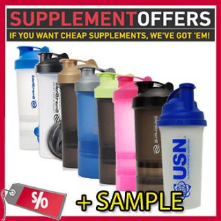 Protein Shaker Cup Flask Bottle Bodybuilding Drink Mixer (USN