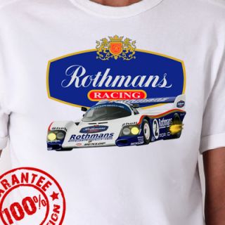 Porsche 956 Retro Rothmans Racing T Shirt F1 GT Le Mans All Sizes XS