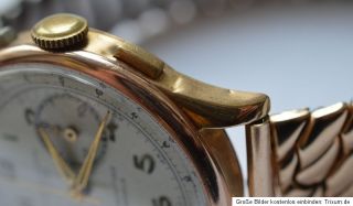 Chronographe Suisse 18k 750er Gold Herren Chronograph Armbanduhr