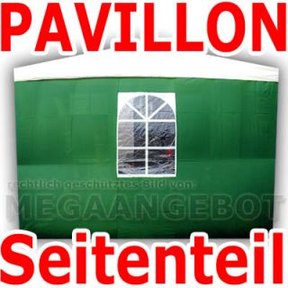 Seitenteil für Pavillon 3x3 Meter mit Fenster Grün