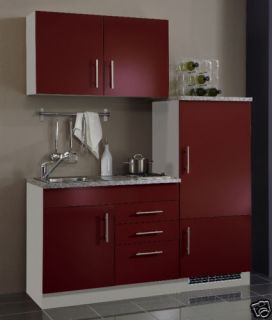 NEU! Küche Singleküche Miniküche 160cm glanz rot (970.6515)