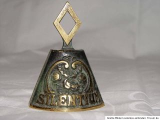 alte Glocke Bronze Old Bell Bronz Silentium Inschrift Nachlass