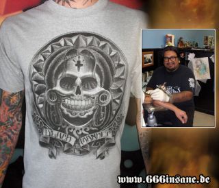 Tattoo T Shirt Death Skull Chicano Gangster Style XL