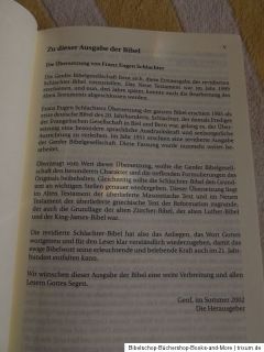 Die Bibel   Schlachter 2000 Einband Classic. NEU 2011, CLV, Genfer