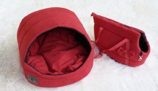 York Set Hundehöhle & Hundetragetasche in Rot