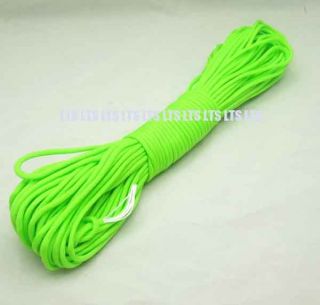 Survival 7 Strand Neon Lime 100 ft Paracord 550 S3