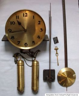 Uralt Ersatzteil Hearvina Uhrwerk f.Standuhr Gewichte Pendel Gong 1920