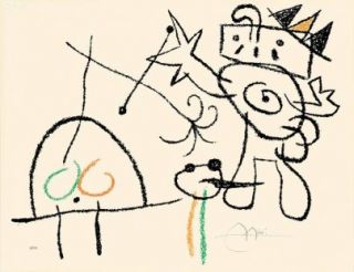 Joan Miró : LITHOGRAFIE , handsigniert + nummeriert 12/120