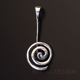 Donuthalter Spirale; 925/Silber; glänzend; geschmiedet