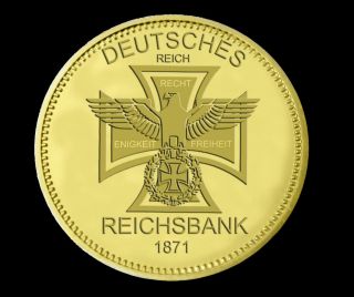 Eisernes Kreuz Gold Goldmünze 1 oz 999 verg. NEU EDEL 