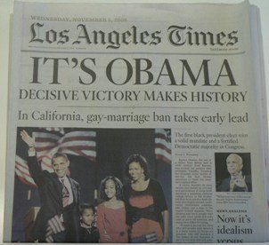 (10) Los Angeles Times Newspaper November 5, 2008 11/5/08