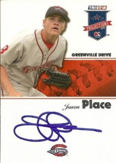 Jason Place Signed 2008 Projections Card Boston Red Sox