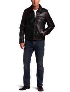 Tommy Hilfiger Mens Lamb 2 Pocket Moto Jacket Clothing