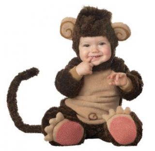 Lil Characters Infant Monkey Costume, Brown/Tan: Clothing