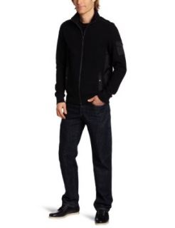 Kenneth Cole Mens Full Zip Knit Jacket Clothing