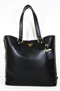 Prada Handbags Large Black Leather BR4372: Clothing