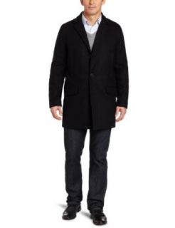 Tommy Hilfiger Mens Melton Top Coat: Clothing