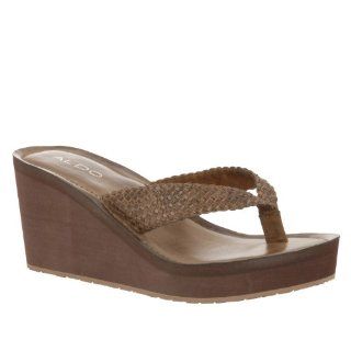 ALDO Eplin   Women Wedge Sandals   Dark Brown   10: Shoes
