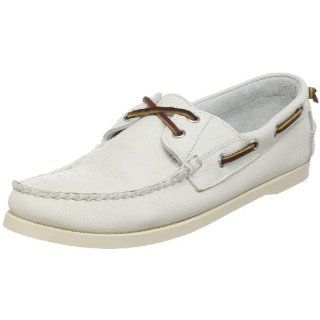 Ralph Lauren Mens Telford Boat Shoe,White,7.5 D Shoes