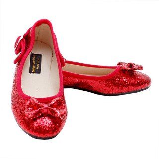 Toddler Girl 8 Red Sparkle Dress Slip On Shoes: Puppet Workshop: Shoes