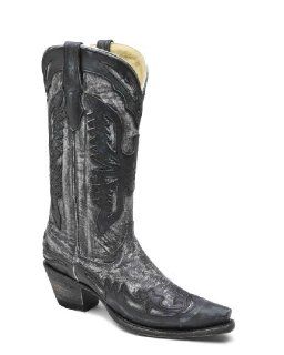 com Corral Womens Distressed Black Wingtip Eagle Boot   R2398 Shoes