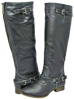 Breckelles Outlaw 11 Black Women Riding Boots: Shoes