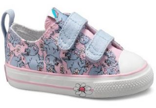 Taylor All Star Dr. Seuss Lo Top Velcro Pink/Skyway Infants 8 Shoes